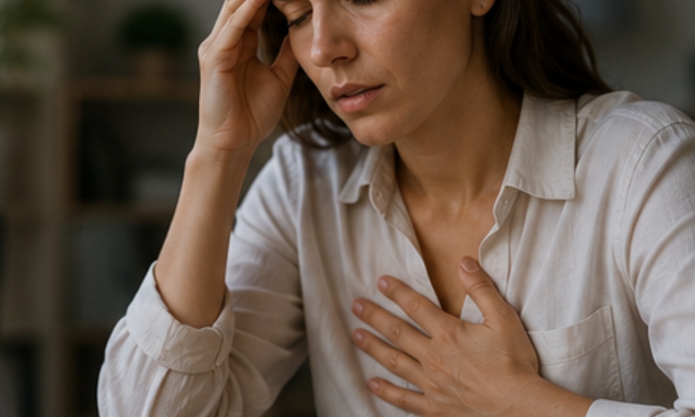 EKG monitoring showing heart rhythm analysis for palpitations and arrhythmia detection