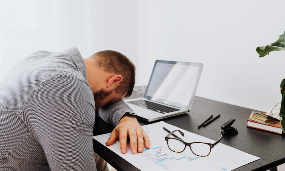 Adult experiencing chronic fatigue and low energy during daily activities